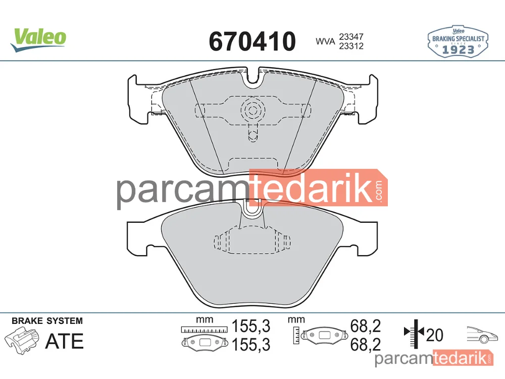 670410 | Fren Balatası — BMW 5, BMW 5 Touring, BMW 3 Touring